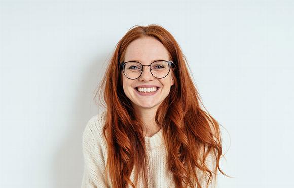 Smiling ginger haired lady